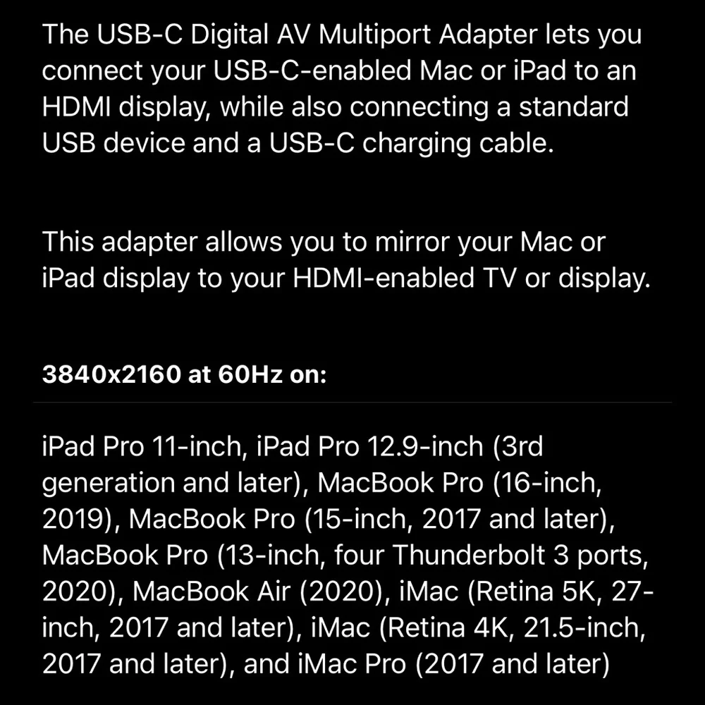 Apple Usb-c digital av multiport adapter